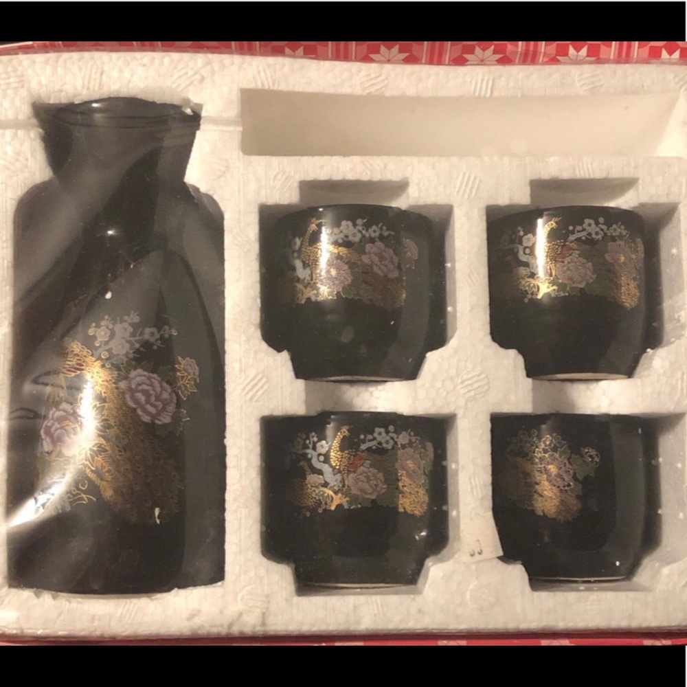 Beautiful and Exotic Japanese Saki Set